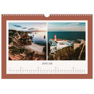 Fotokalender A3 — Klassiske farger [Januar]