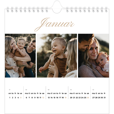 Månedskalender kvadratisk — Elegant kalender [Januar]