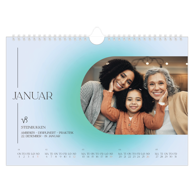 Fotokalender A4 — Astrologi gradient [Januar]