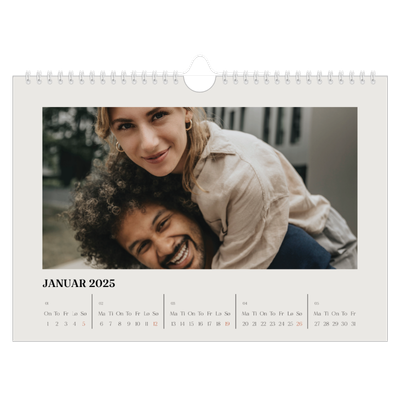 Fotokalender A4 — Simpelt og moderne [Januar]