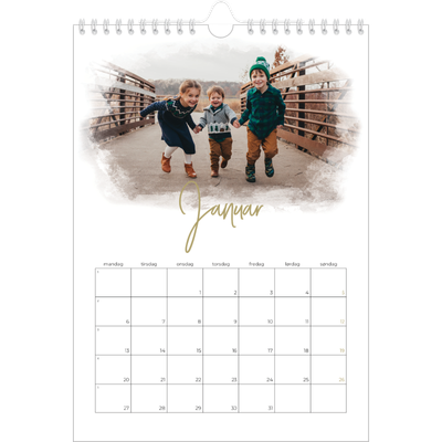 Fotokalender A4 (20 x 30 cm) — Diffuse bilderammer [Januar]
