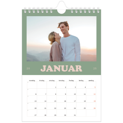 Fotokalender A5 — Retro rammer [Januar]