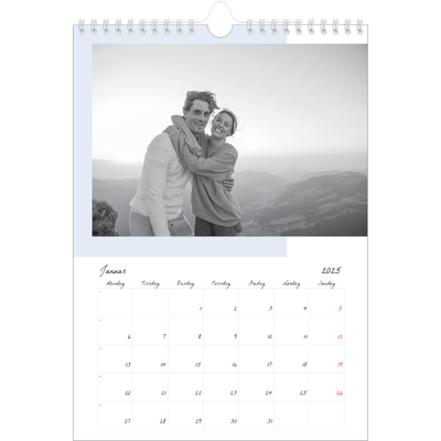 Fotokalender A4 (20 x 30 cm) — Fargerike rammer [Januar]
