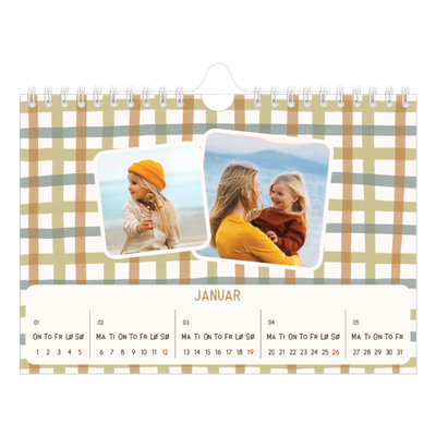 Fotokalender A5 — Retro mønstre [Januar]