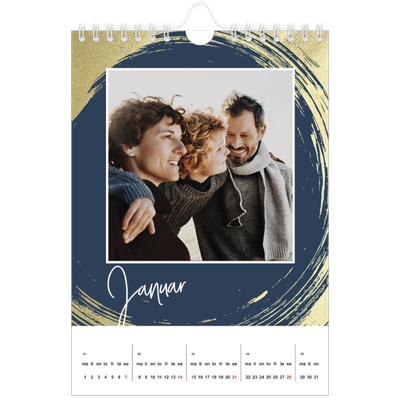 Fotokalender A5 — Gylne penselstrøk [Januar]