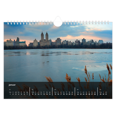 Fotokalender A4 — Transparent kalender [Januar]