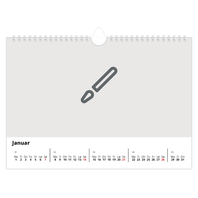 Fotokalender A4 — Design selv [Januar]