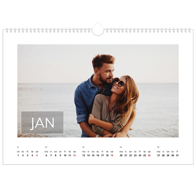 Fotokalender A3 — Överlägg för datumruta [Januar]
