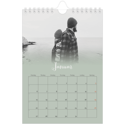 Fotokalender A5 — Grønn gradering [Januar]