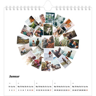 Månedskalender kvadratisk — Collage shapes [Januar]